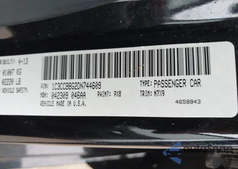 2013 Chrysler 200 Touring z USA, uszkodzony, nr VIN 1C3CCBBG2DN744609